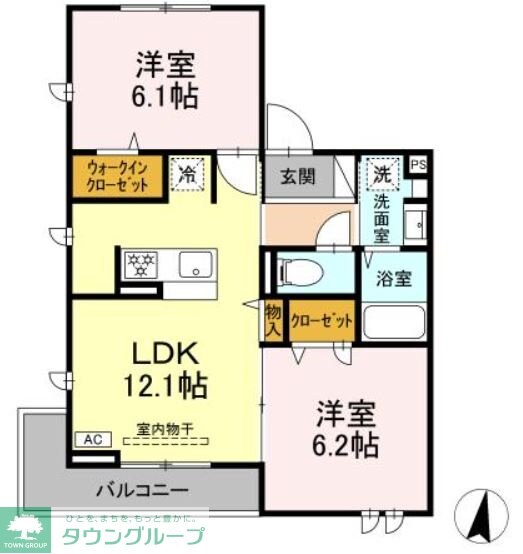 サウスヒルズ世田谷の物件間取画像