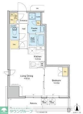 プラウドフラット四谷三丁目の物件間取画像