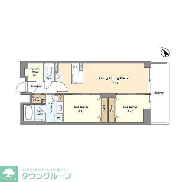 The Grand Terrace Wakabayashiの物件間取画像