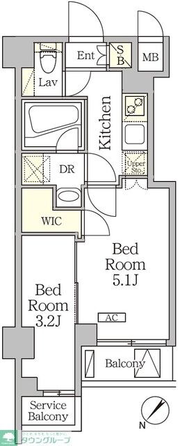 アジールコート池尻大橋の物件間取画像