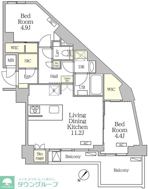 アジールコート池尻大橋の物件間取画像