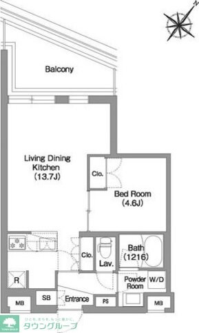 コンフォリア・リヴ渋谷本町の物件間取画像