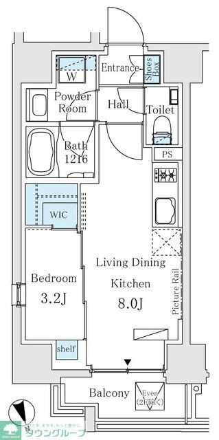 イプセ御成門の物件間取画像