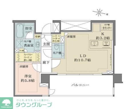 ザ・パークハウス千代田六番町の物件間取画像