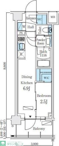 リビオメゾン東北沢の物件間取画像
