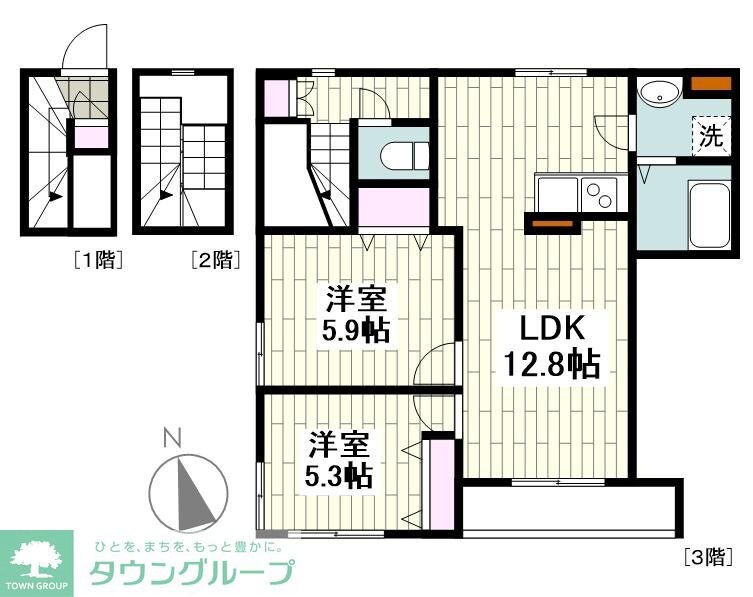 クラウン馬込の物件間取画像