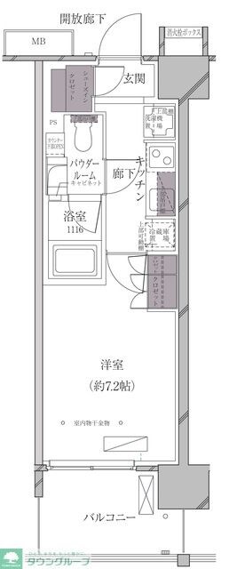 A-standard芝浦の物件間取画像