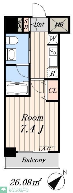 PEACE芝浦の物件間取画像