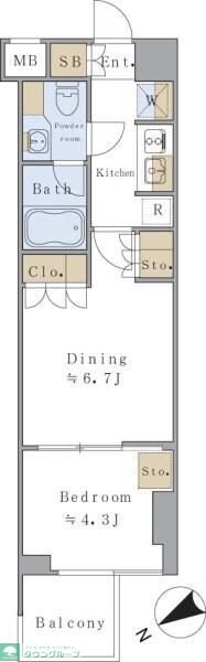 Brillia ist 千駄ヶ谷の物件間取画像