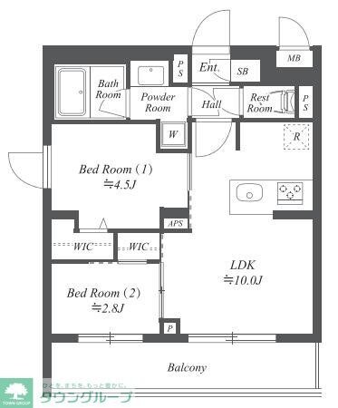 ブランシエスタ用賀の物件間取画像