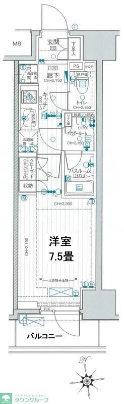 デュオステージ蒲田の物件間取画像