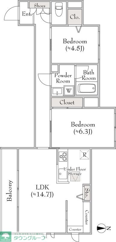 ベレオ三軒茶屋の物件間取画像