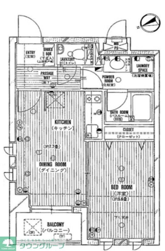 パルロイヤルアレフ赤坂の物件間取画像