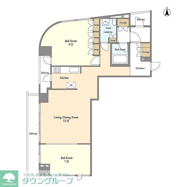 カーザエルミタッジオの物件間取画像