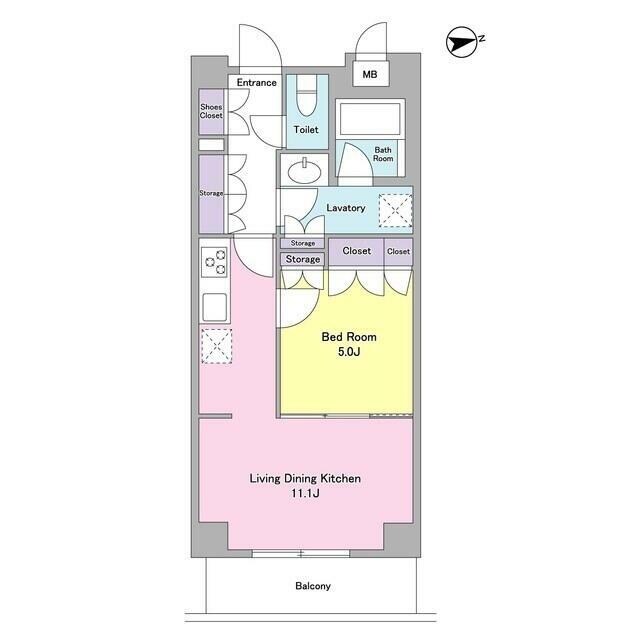 シティカレント代官山の物件間取画像