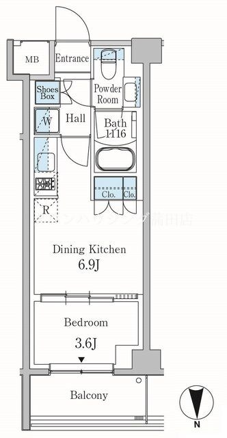 パークアクシス東蒲田の物件間取画像
