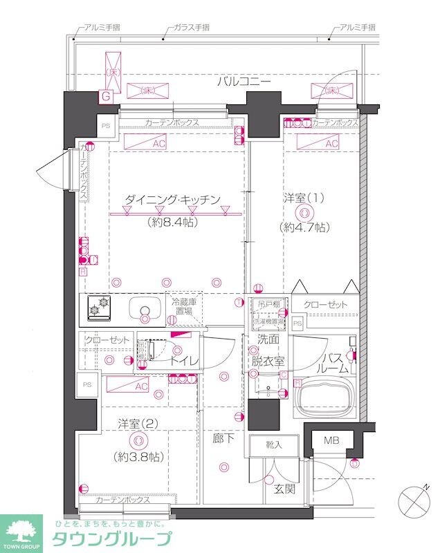 ZOOM下丸子の物件間取画像