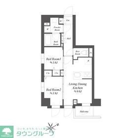 ブランシエスタ品川大井町パークエッジの物件間取画像