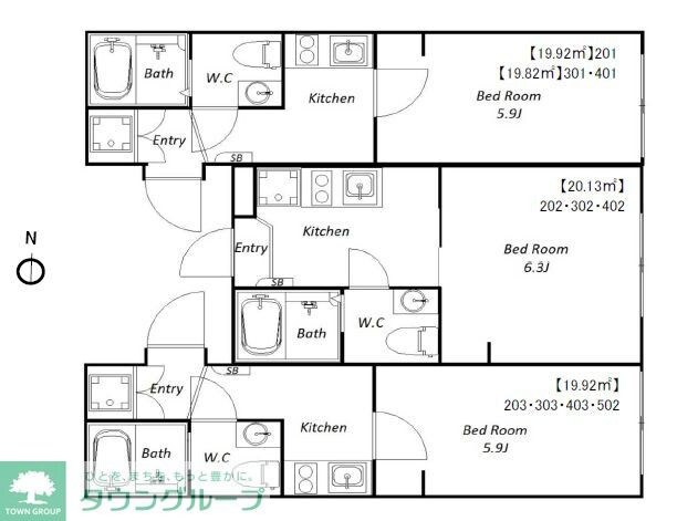 blue palette池上の物件間取画像