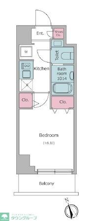 レジディア南品川プレイスの物件間取画像