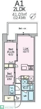 クレストコート旗の台の物件間取画像