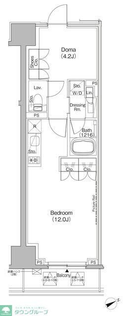 ザ・パークハビオ日本橋茅場町の物件間取画像