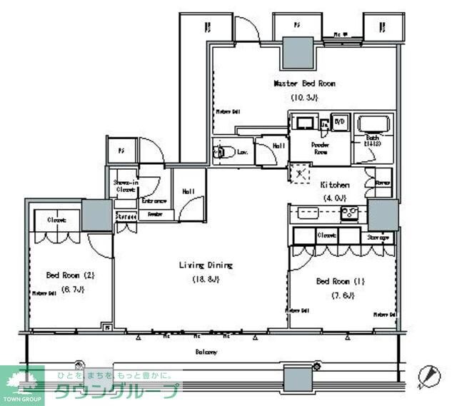 THE TOKYO TOWERS MIDTOWERの物件間取画像
