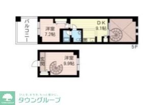 レジデンスシャルマン月島の物件間取画像