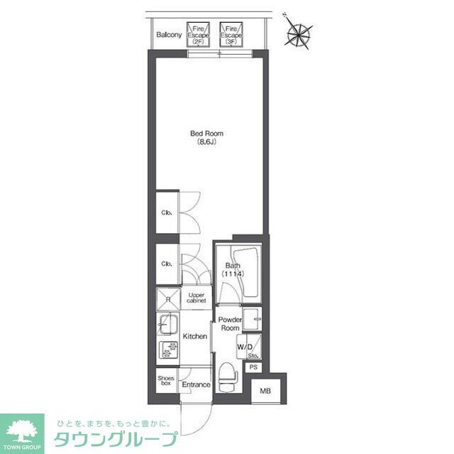 コンフォリア不動前の物件間取画像