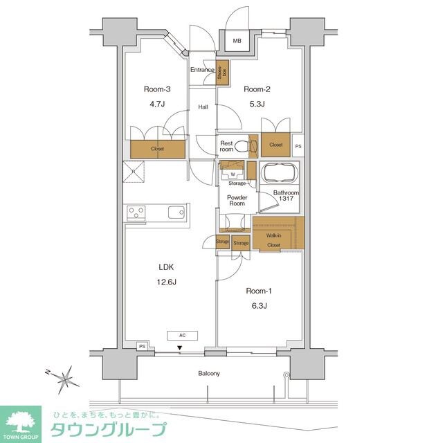 RJRプレシア東十条ガーデンの物件間取画像