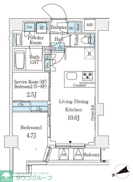 アジールコート山手動坂の物件間取画像