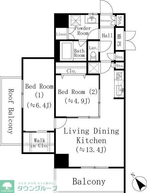 堀之内マンションの物件間取画像