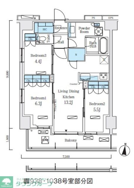 ロイヤルパークス赤羽ノースの物件間取画像