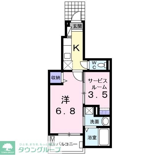 レフィナードソメイB棟の物件間取画像