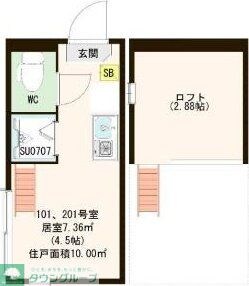 ハーモニーテラス南町の物件間取画像