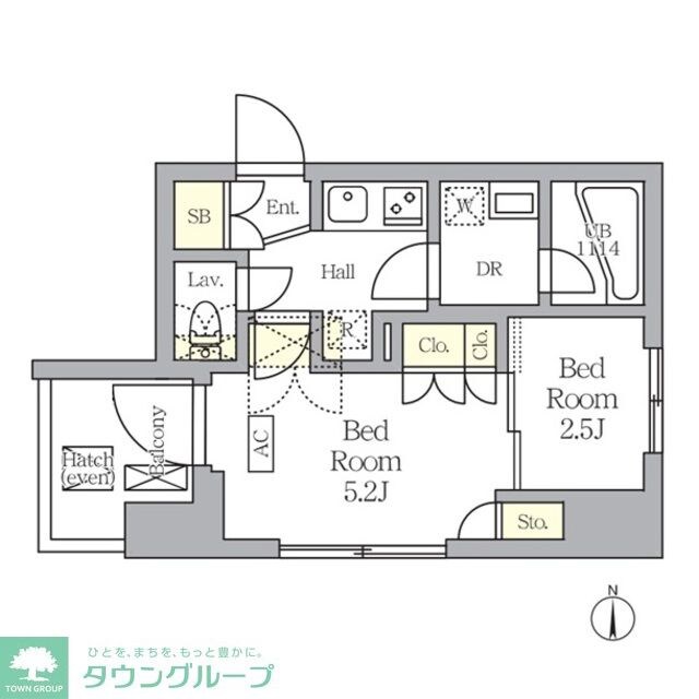 アジールコート王子の物件間取画像