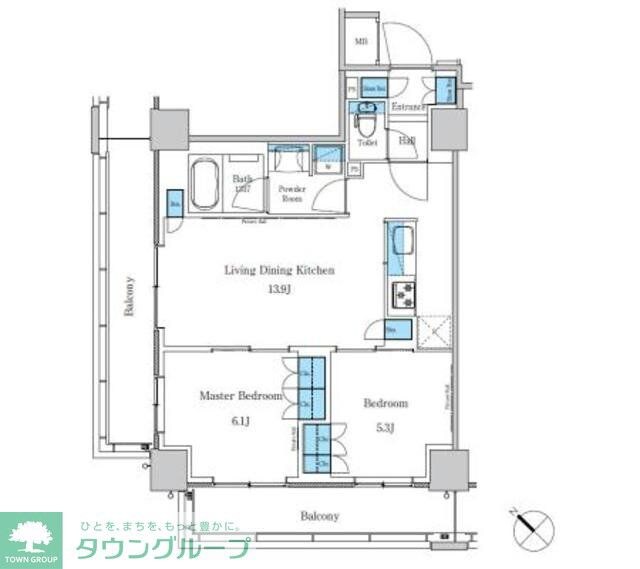 パークアクシス滝野川ラ ブリーズの物件間取画像