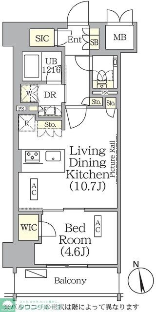 ザ・パークハビオ神楽坂レジデンスSouthの物件間取画像