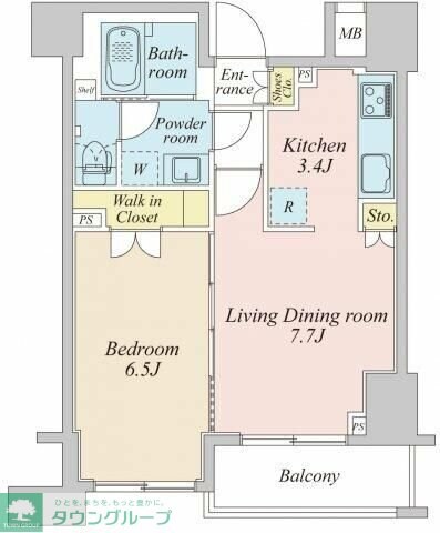 プラウドフラット神楽坂IIの物件間取画像