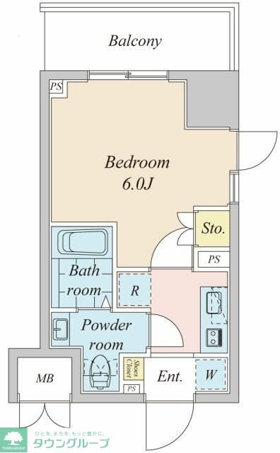 プラウドフラット神楽坂IIの物件間取画像