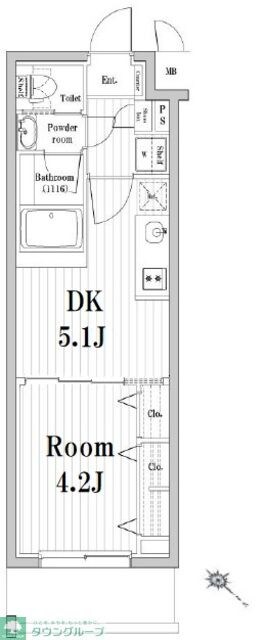 市谷鷹匠町レジデンスの物件間取画像