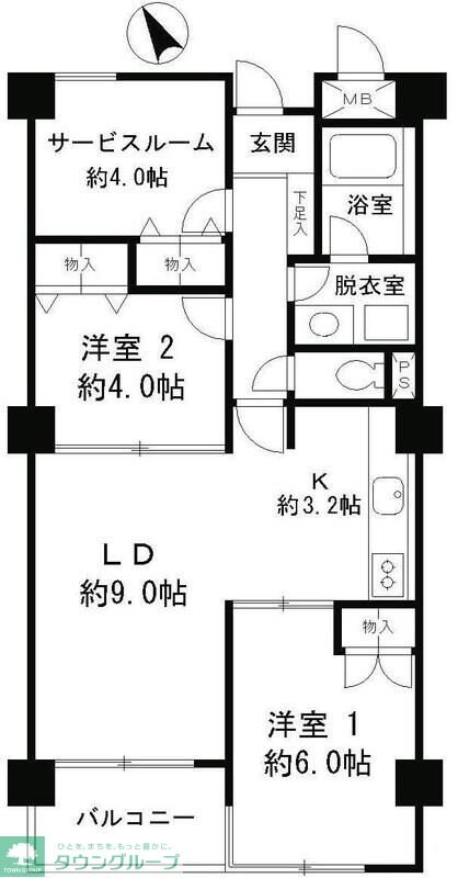 パステル中野の物件間取画像