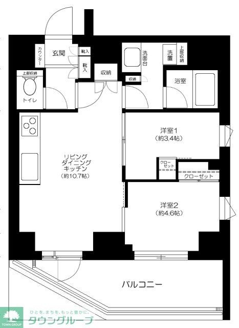 サンウッドフラッツ新宿四谷三丁目の物件間取画像