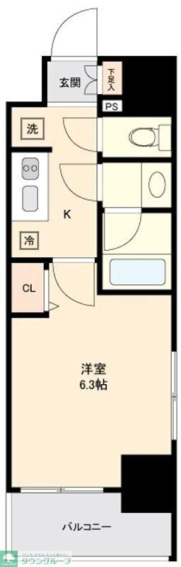 コンシェリア新宿EASTの物件間取画像