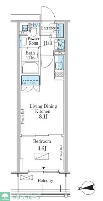 パークアクシス新宿百人町の物件間取画像