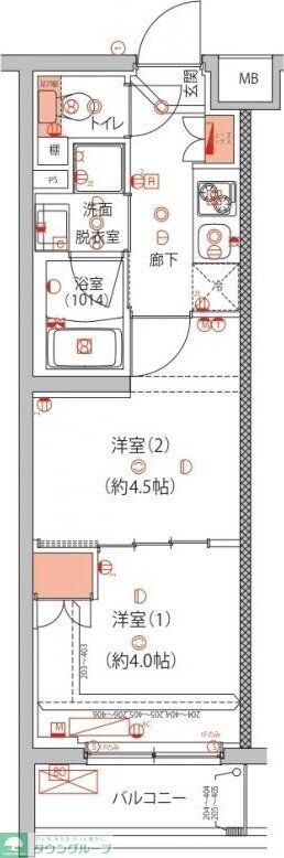 ハーモニーレジデンス中野本町パークサイドの物件間取画像