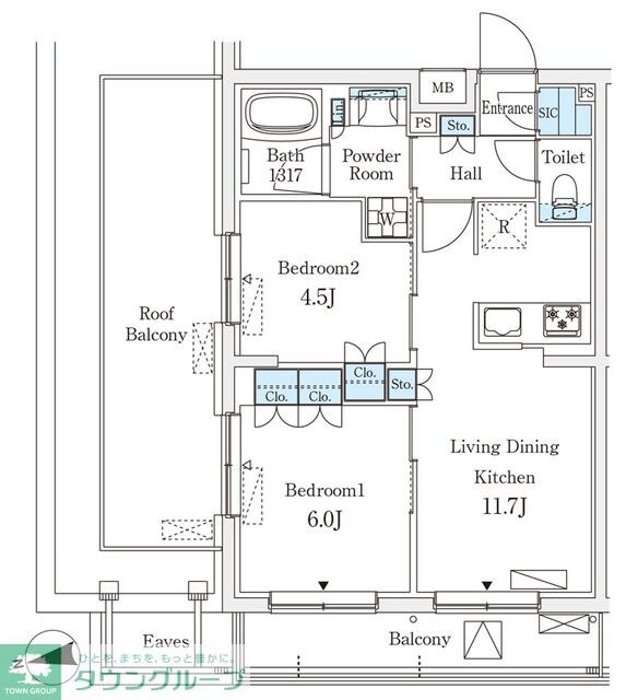 若葉ビューアパートメントの物件間取画像