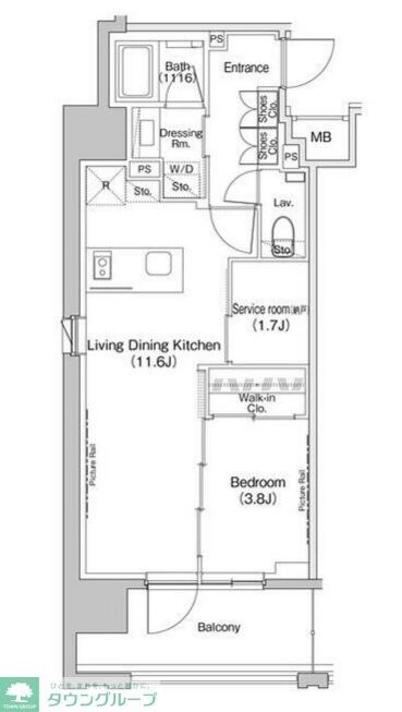 ザ・パークハビオ上北沢の物件間取画像