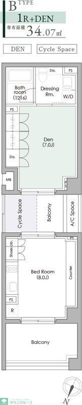 プライムガーデン駒沢大学の物件間取画像