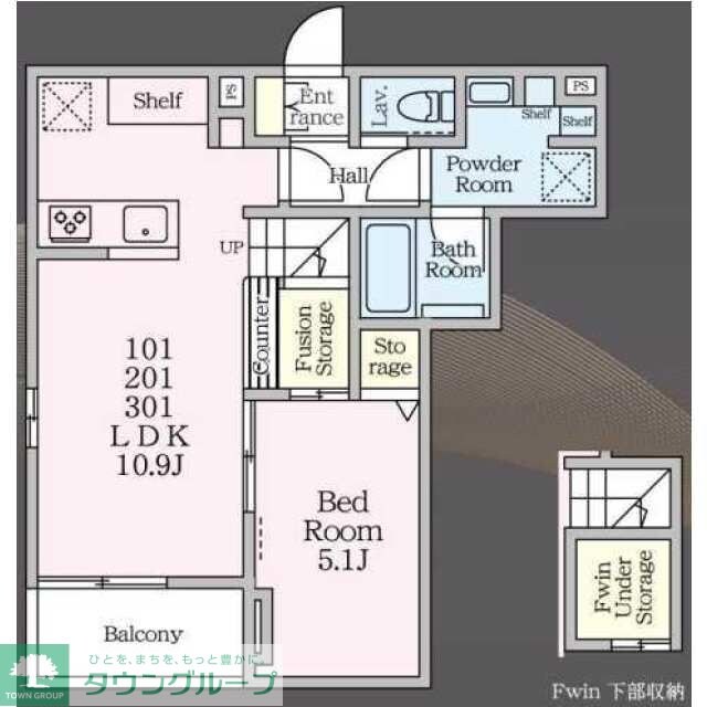 ルピナスガーデン代田の物件間取画像